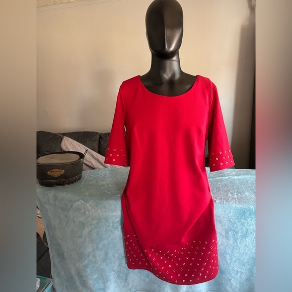 Luxology Tops - Luxology Red Tunic with Gold Accents